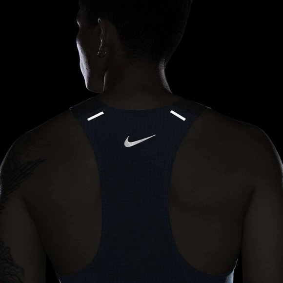 Nike Run Division Pinnacle Men's Running Gym Tank Top Vest Green Hasta Large - Picture 12 of 12